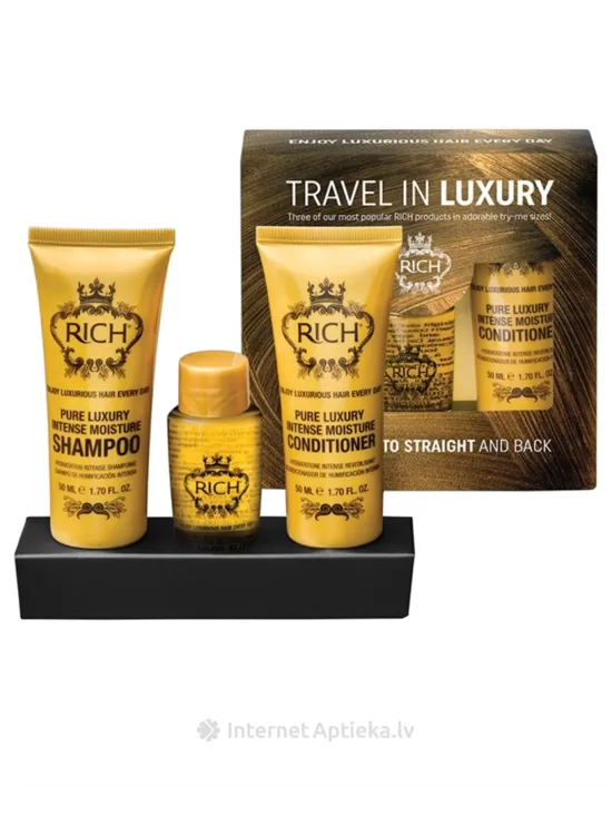 RICH Pure Luxury Intensīvi mitrinošu produktu komplekts matiem, (50ml+50ml+30ml)