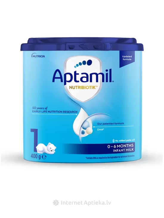 APTAMIL 1 NUTRIBIOTIK Piena maisījums 0-6 mēn., 400 g