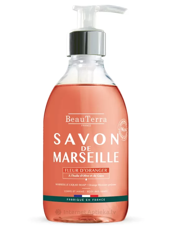 BeauTerra apelsīnu ziedu marseļas šķidrās ziepes, 300 ml