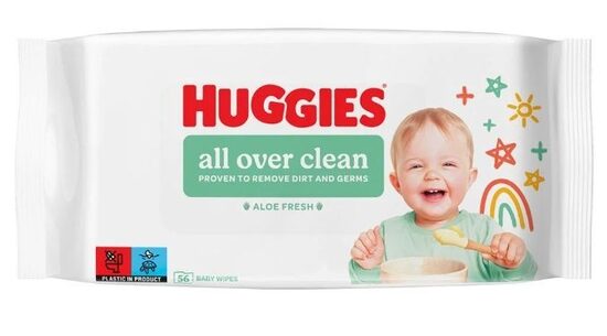 HUGGIES All Over Clean mitrās salvetes, 56gab