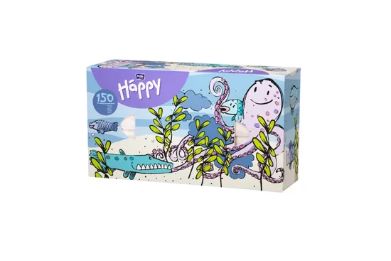 HAPPY salvetes ar zīmējumiem MIX, 150 gab.