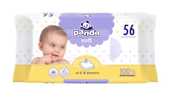 PANDA Soft mitrās salvetes, 56gab. 