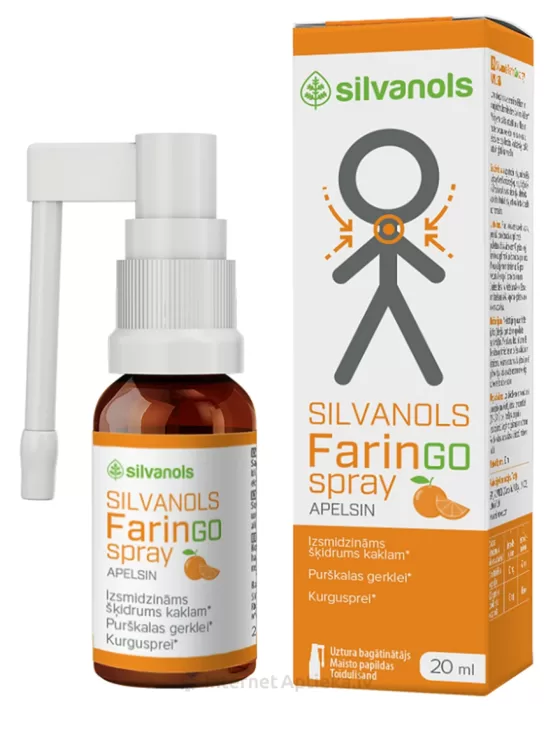 Silvanols FarinGospray Apelsin, 20 ml