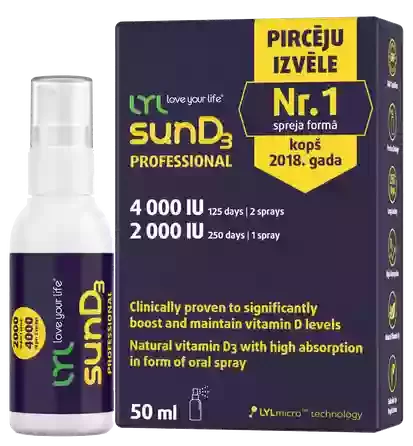 LYL sunD3 PROFESSIONAL 4 000 SV | 2 000 SV, sprejs, 50 ml