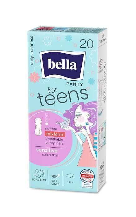 BELLA FOR TEENS Sensitive ikdienas ieliktnīši, 20 gab.