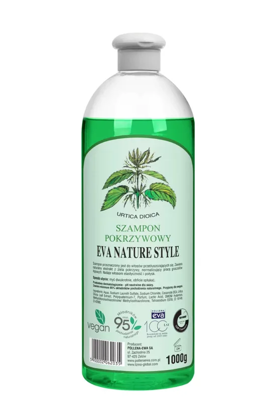 EVA NATURA STYLE šampūns ar nātru ekstraktu, 1000 g
