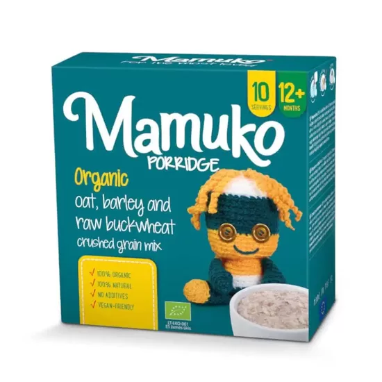 MAMUKO BIO auzu, zaļo griķu, miežu putra 240g