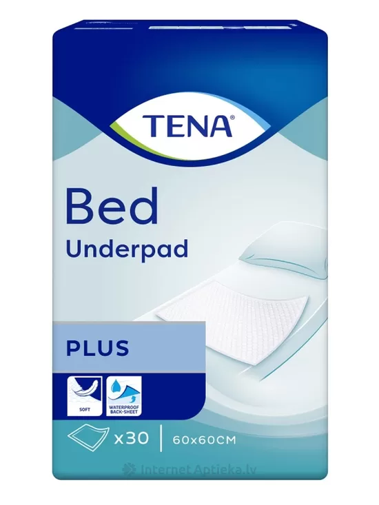 TENA Bed Plus paladziņi 60 x 60 cm, 30 gb.
