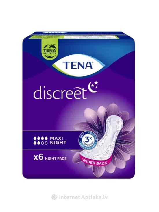 TENA Discreet Maxi Night paketes, 6 gb.