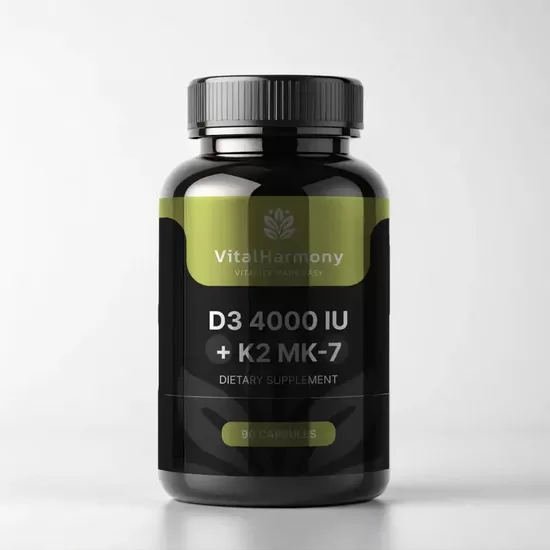 VitalHarmony D3 4000 + K2 - 90 kapsulas