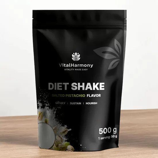 VitalHarmony Diet Shake 500g ar sālītu pistāciju garšu