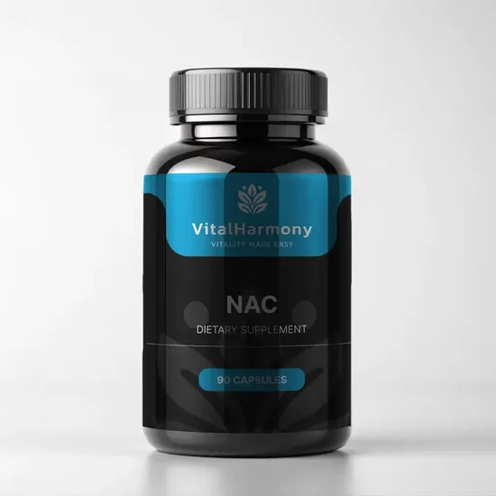 VitalHarmony NAC (N-acetil-L-cisteīns) 90 kapsulas
