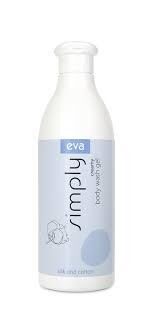 EVA SIMPLY krēmveida dušas želeja ar zīda pieniņu un auzu ekstraktu, 500ml