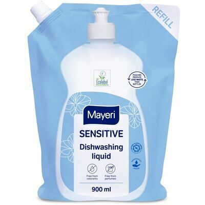 MAYERI Sensitive trauku mazgāšanas līdzeklis 900ml uzpildes iepakojums 