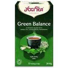 YOGI TEA® Green Balance - zaļā tēja ķermeņa un prāta veselīgam līdzsvaram, 17gab x 1,8g