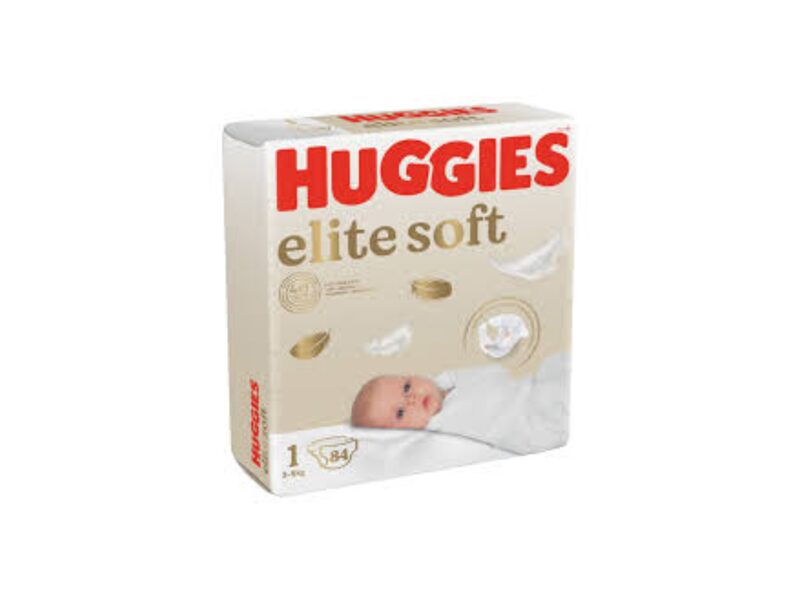 HUGGIES Elite Soft Extra Care 1 Jaundzimušajiem autiņbiksītes (3-5kg), 84gab.
