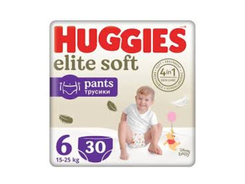 HUGGIES Elite Soft Pants biksītes S6 (15-25kg), 30gab. 