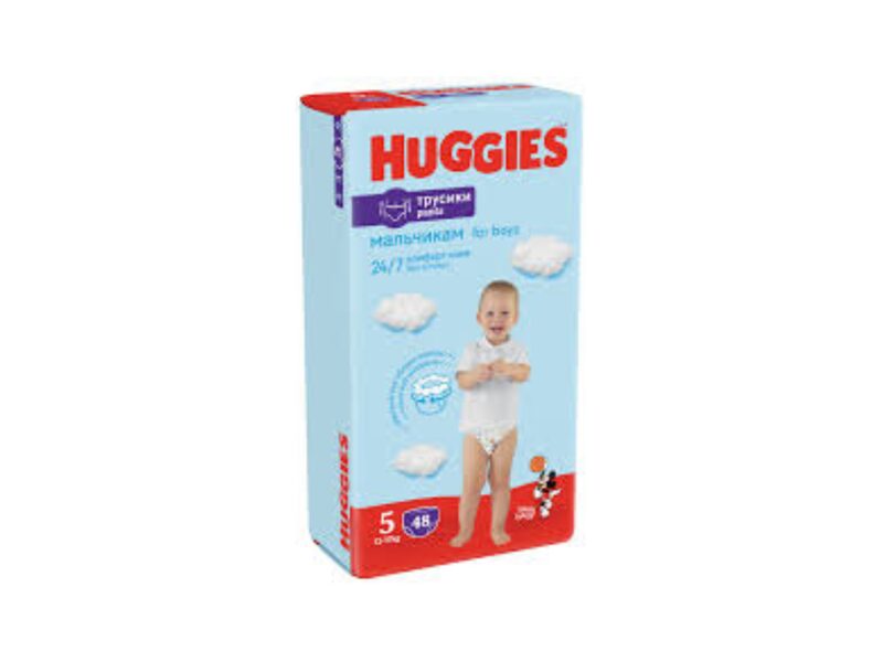  HUGGIES Pants MP5 biksītes (12-17kg), 48gab. Boy