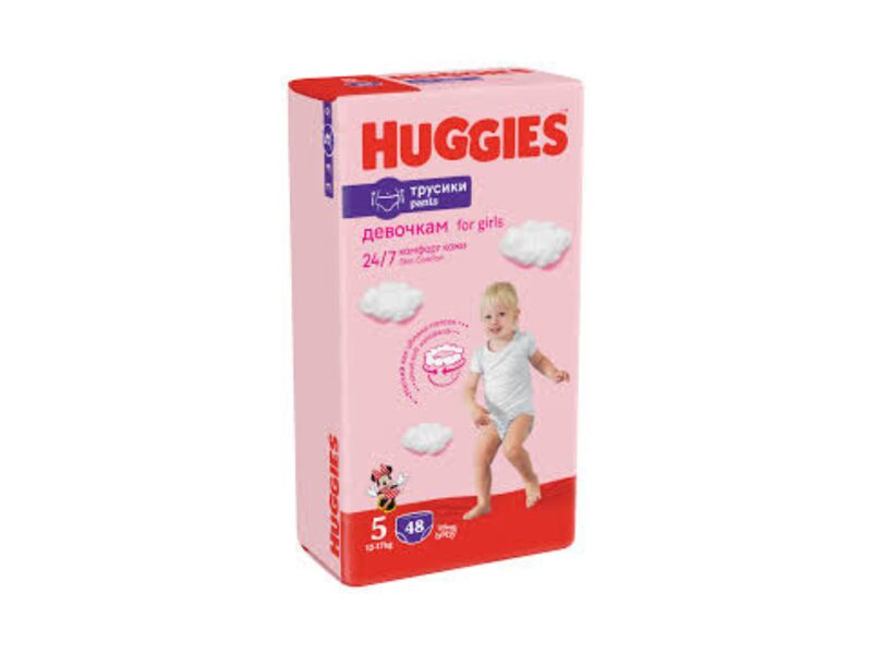 HUGGIES Pants MP5 biksītes (12-17kg), 48gab. Girl