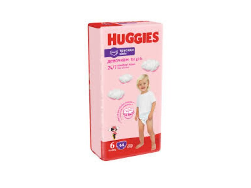 HUGGIES Pants MP6 biksītes (15-25kg), 44gab. Girl