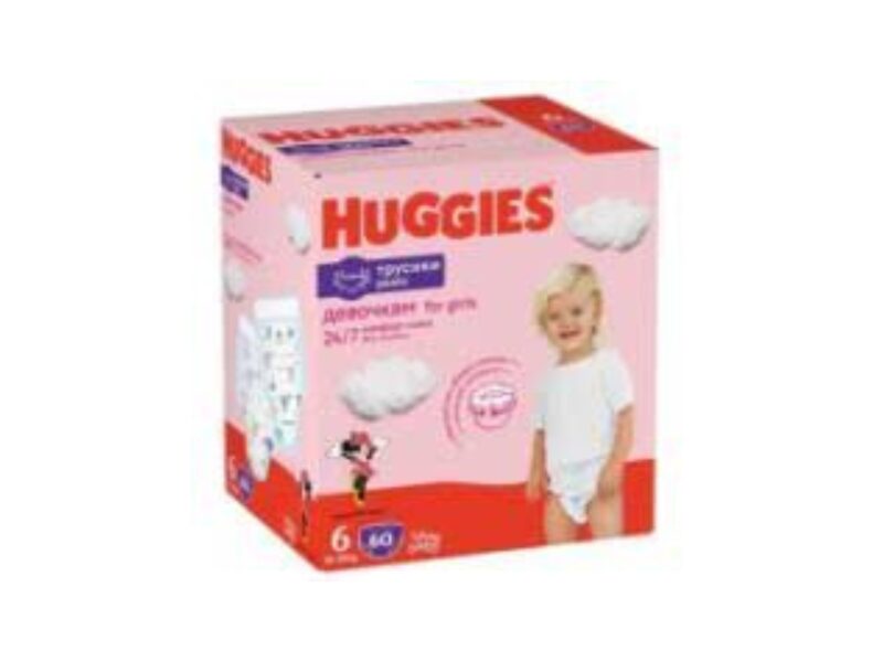 HUGGIES Pants S6 biksītes Girl (15-25kg), 60gab. kaste