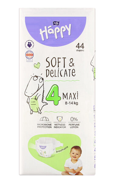 HAPPY MAXI autiņbiksītes, 4. izmērs (8-14 kg), 14, 44 vai 62gab.