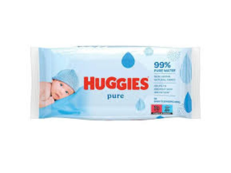 HUGGIES Pure mitrās salvetes, 56gab