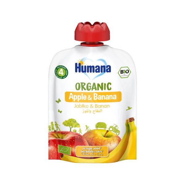 Humana BIO ābolu un banānu biezenis 90g