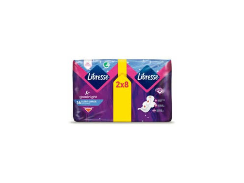 Higiēniskās paketes LIBRESSE ULTRA NIGHT EXTRA WING, 16gab.