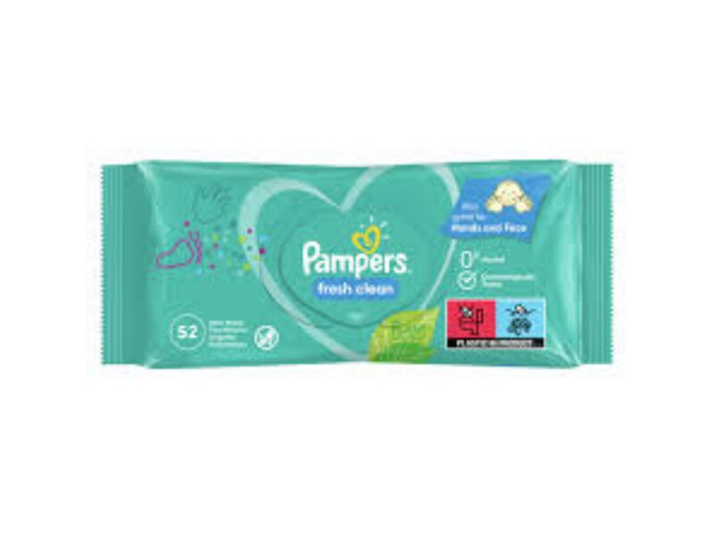 Pampers Baby Wipes Fresh Clean mitrās salvetes, 52gab