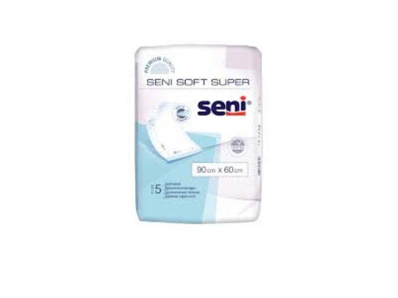 SENI SOFT SUPER absorbējošie paladziņi, 60x90 cm, 5 vai 30gab.