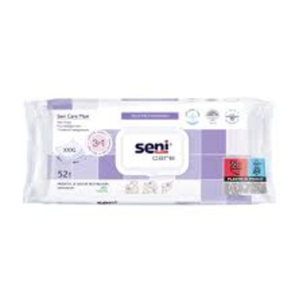 SENI CARE Maxi mitrās salvetes 3in1, 52gab.